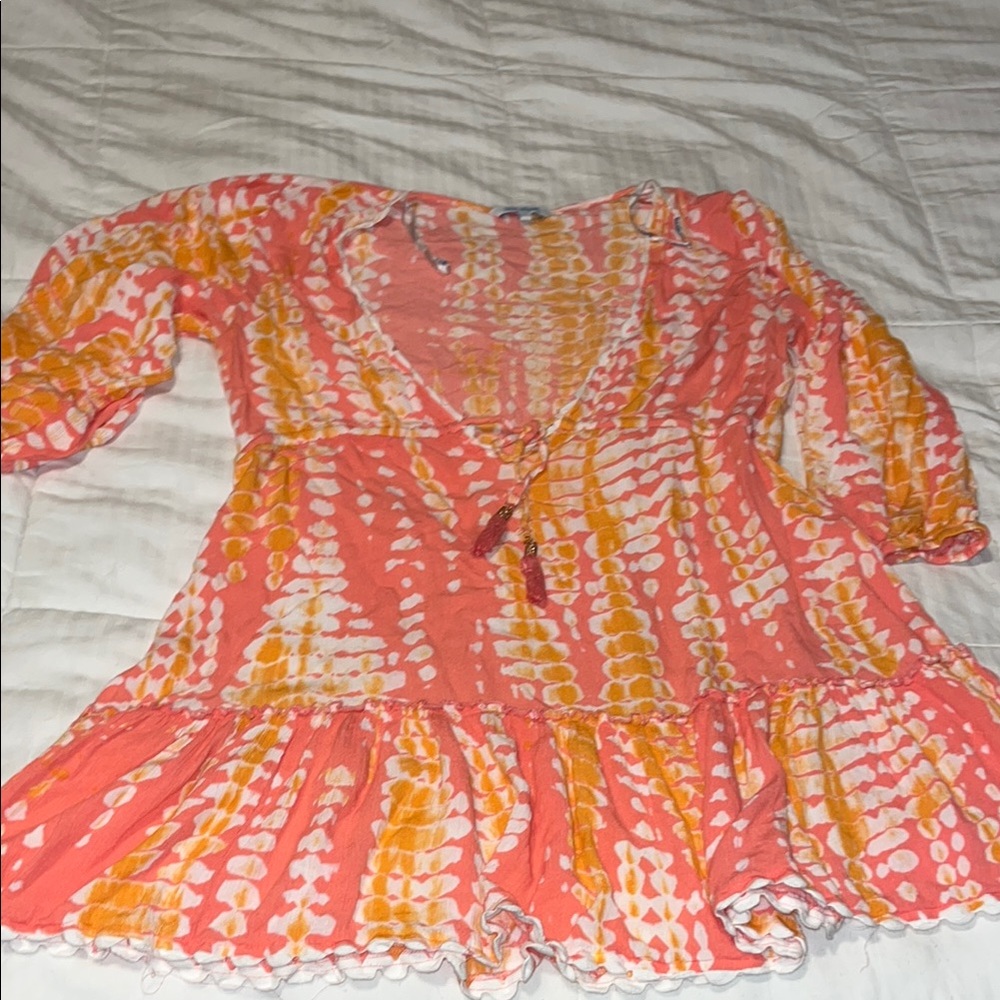 Blue Island Women's Tie-Dye V-Neck beach dress